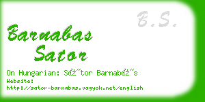 barnabas sator business card